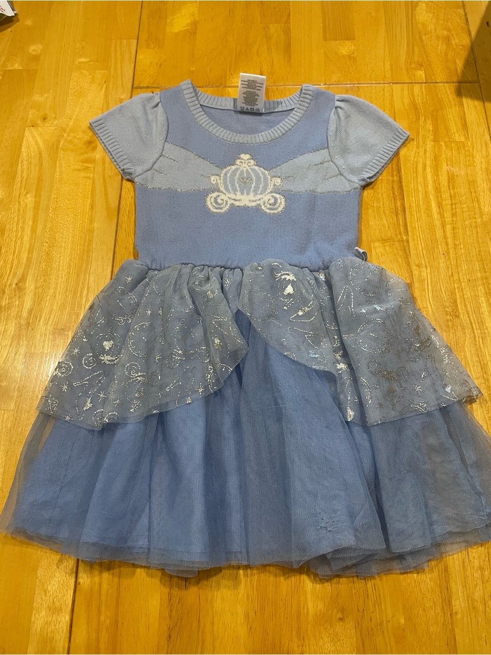 Disney Blue Princess Tulle Party Dress with Silver Accents*